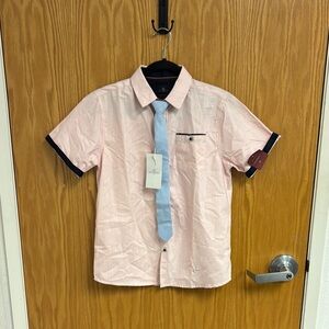 Craft + Flow Boys button down Shirt with Tie (brand new with tags)